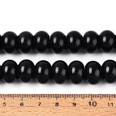 Природные обсидиана бисер нитей G-T144-33-1