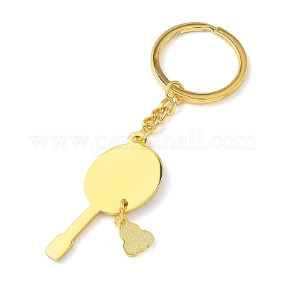 Брелки для спортивных бадминтонных брелоков из эмали KEYC-I119-01G-02-1