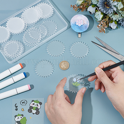 1 комплект прозрачных акриловых пустых значков AJEW-BC0008-07C-1