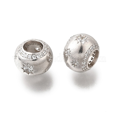 925 стерлингового серебра кубического циркония европейские шарики STER-F061-08P-1