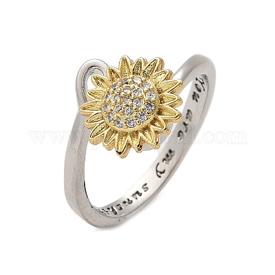 Вращающиеся открытые кольца для женщин RJEW-H245-02PG-1