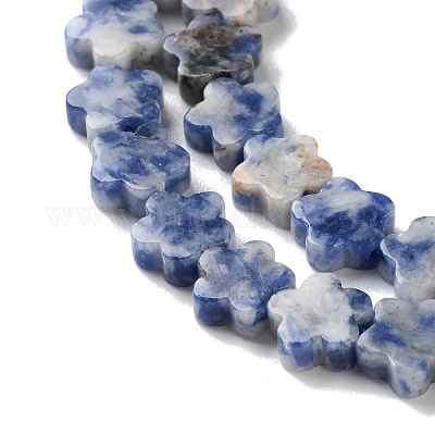 Натуральное синее пятно нитки из бисера яшмы G-B138-C03-01-1