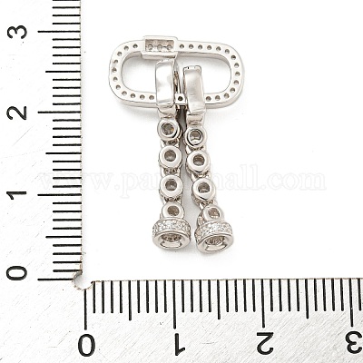 925 серебряная застежка с микропаве из прозрачного кубического циркония STER-U001-07P-1