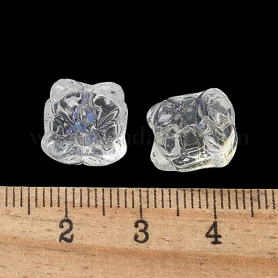 Выпечка расписные прозрачные стеклянные бусины GLAA-C035-01Q-1