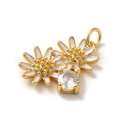 Латунные микро проложить кубического циркония подвески KK-K358-01D-G-1