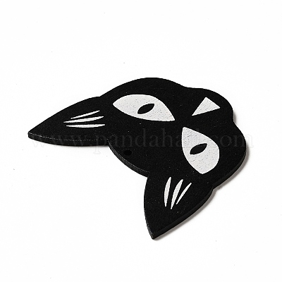 Большие подвески из дерева с односторонним принтом WOOD-I010-13B-1