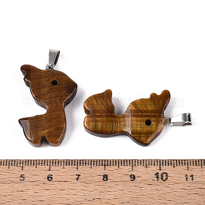 Природных тигровый глаз подвески G-T144-11G-1