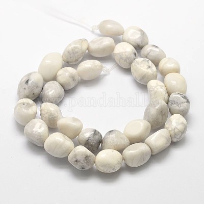 Природные Howlite самородки шарик пряди G-L288-08-1