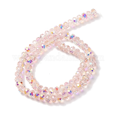 Прозрачные гальванические бусины с цветным покрытием ab EGLA-H104-06B-1