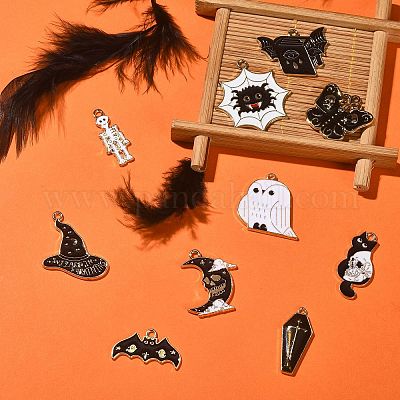 20шт 10 стиля подвески из сплава с эмалью ENAM-CJ0004-33-1