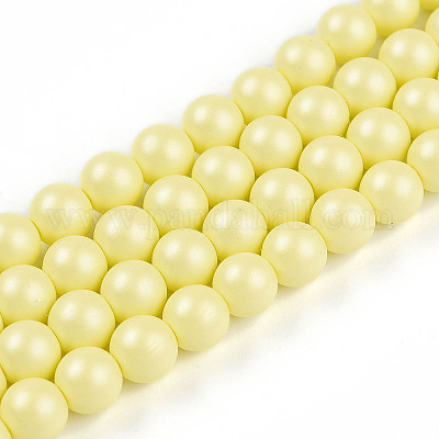 Выпечка из окрашенного перламутрового стекла жемчужные бусинки HY-N002-6mm-B03-1