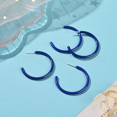 Гипоаллергенные серьги-гвоздики из биокерамики с цирконием и керамикой&nbsp;EJEW-Z023-01D-1