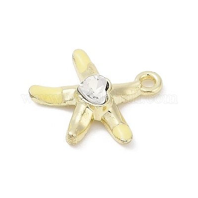 Подвески со стразами из сплава эмали PALLOY-R151-41G-01-1