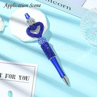 Бусины из полимерной глины в форме сердца со стразами CLAY-NH0001-09A-10-1