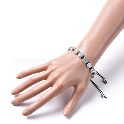 Регулируемые нейлоновые нити плетеные браслеты из бисера BJEW-JB05178-1
