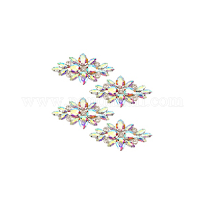 4 шт. стеклянных кабошонов (с обратной стороны термоклей) GGLA-FG0001-04-1