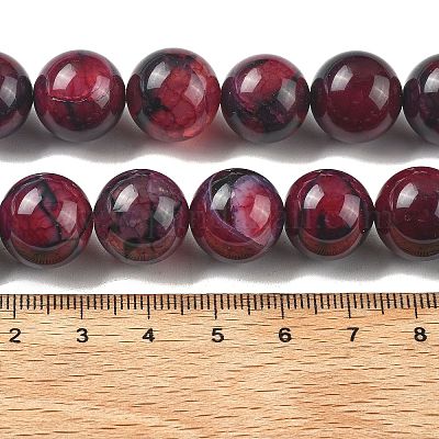 Природные многоцветные агат бисер пряди G-A261-B02-14mm-1