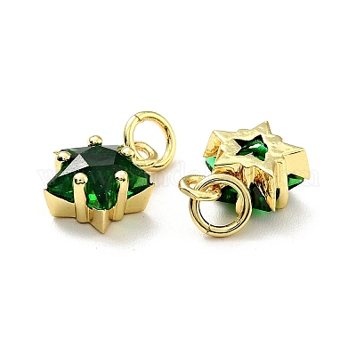 Кулоны из экологически чистой латуни с микропаве и кубическим цирконием KK-D080-44G-04-1