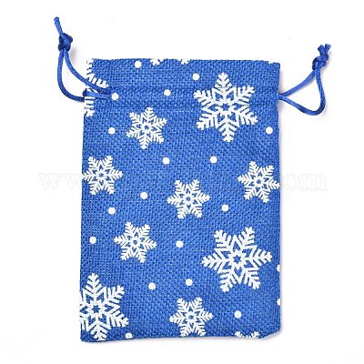 Рождественские тематические мешочки для упаковки из мешковины ABAG-L007-01A-02-1