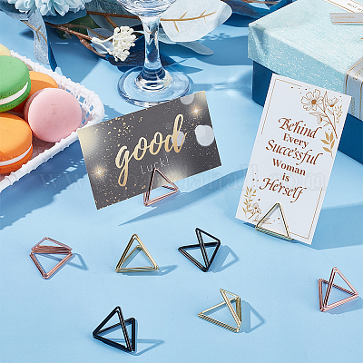 36 шт. 4-х цветные мини-железные держатели для карточек AJEW-CP0007-82-1