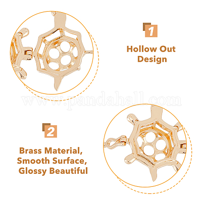 Hobbeasy 5 шт. 5 цвета подвески из латунных бусин в клетку KK-HY0001-57-1