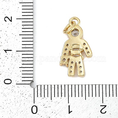 Подвеска из латуни с микропаве из кубического циркония KK-H509-38G-02-1