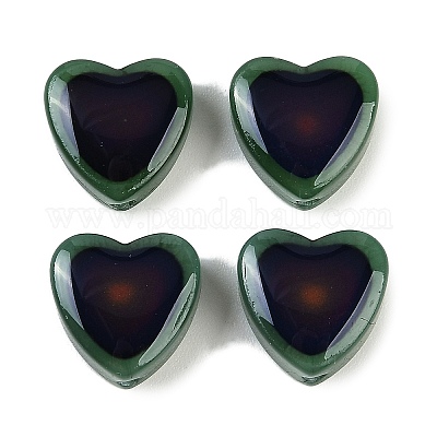 Двухцветные стеклянные бусины для настроения GLAA-Z007-10E-1