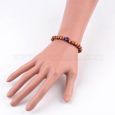 Круглый лес из бисера браслеты простирания BJEW-JB02285-1