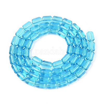 Нити бусин из искусственного нефрита и прозрачного стекла GLAA-N058-4x6mm-A01-1