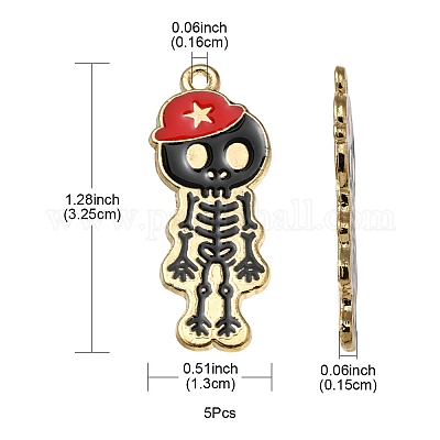 5шт 5 цвета сплава эмалевые подвески ENAM-YW0002-48-1