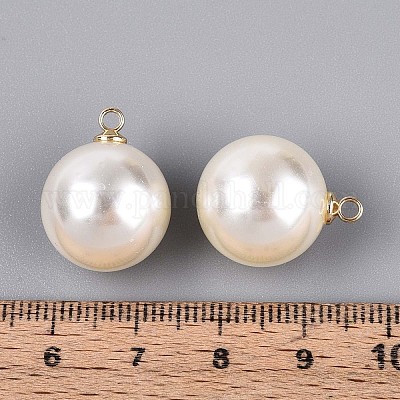 Подвески из АБС-пластика с жемчугом FIND-H052-01I-01G-1