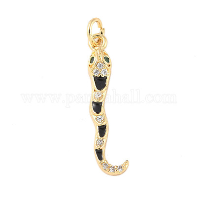 Латунные микропроволочные кубические циркониевые подвески из эмали KK-D354-06G-B-1