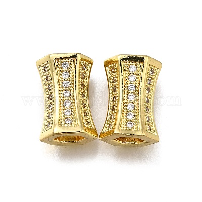 Латунь микропаве прозрачный кубический цирконий европейский бисер ZIRC-I070-072G-1