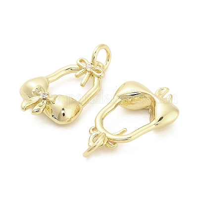 Латунные микро проложить кубического циркония подвески KK-H527-06B-G-1