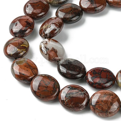 Природные брекчированных яшмы бисер нитей G-K365-B20-03-1