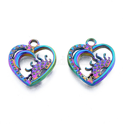 Подвеска из нержавеющей стали 304 со стразами STAS-N098-225M-1