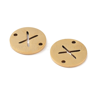 Вакуумное покрытие pvd 201 полые плоские круглые звенья из нержавеющей стали FIND-R149-03X-G-1