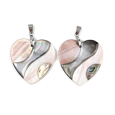 Подвески из натуральной ракушки-абалона SSHEL-B003-06P-02-1