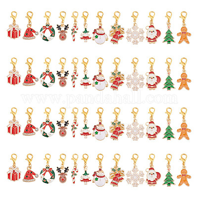 Рождественские украшения из сплава эмали HJEW-GO00040-1