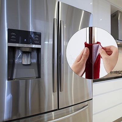 2 пара 2-х стильных чехлов из искусственной кожи для дверных ручек AJEW-GF0003-07B-1