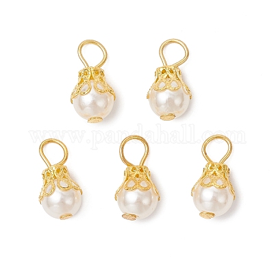 Круглые акриловые подвески с имитацией жемчуга PALLOY-JF04002-01-1