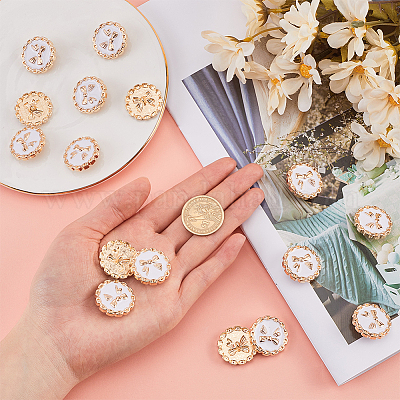 16 шт. пуговицы с эмалированными ножками из сплава BUTT-GF0003-77B-1