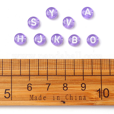 Прозрачные сиреневые акриловые бусины TACR-YW0001-08I-1