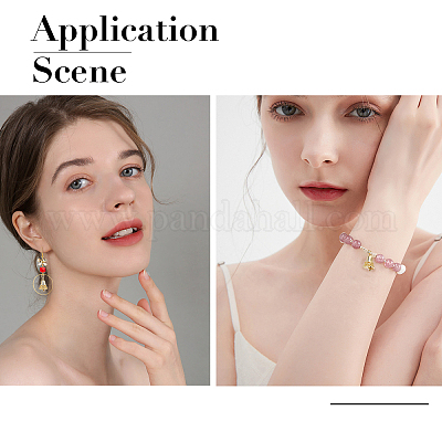 8 шт. 4 подвески в рождественском стиле из латуни с микропаве из прозрачного кубического циркония ZIRC-CN0001-03-1