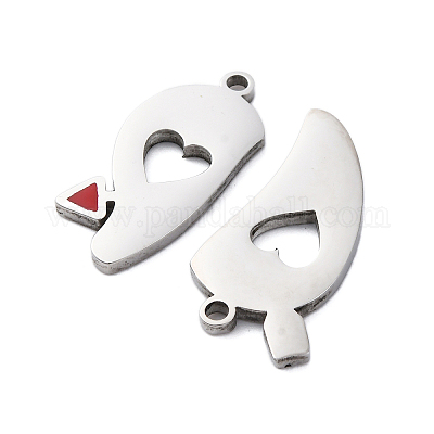 Подвески из нержавеющей стали 304 с эмалью&nbsp;LS-STAS-H235-04A-P-1