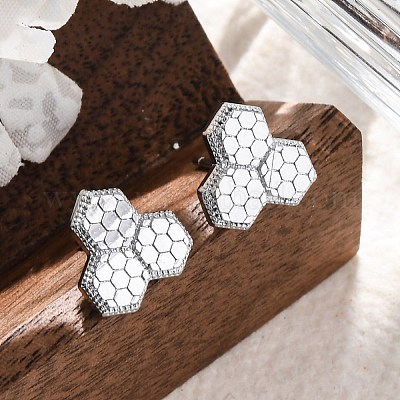 Латунь серьги EJEW-D288-10P-1