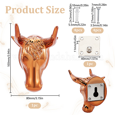Подставки для гитар в форме головы крупного рогатого скота из АБС-пластика ODIS-WH0043-121-1