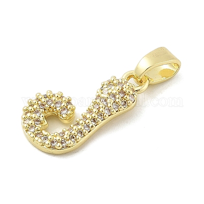 Латунные микро проложить кубического циркония подвески ZIRC-C012-01G-10-1