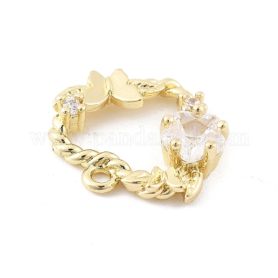 Латунные микро проложить кубического циркония подвески KK-K371-41B-G-1