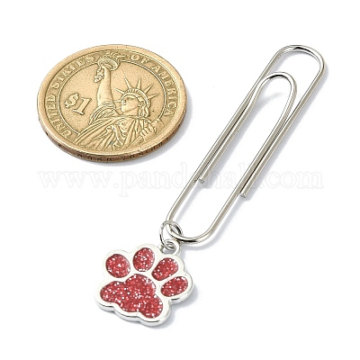 Подвеска из сплава с эмалью и отпечатком собачьей лапы AJEW-JK00304-1
